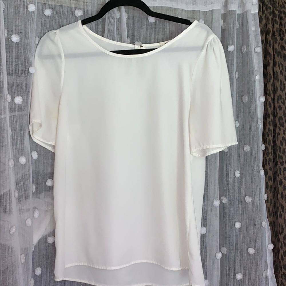 Everly cream silky blouse size S-M